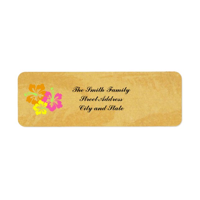 Address Labels:  Hibiscus Address Labels (Front)