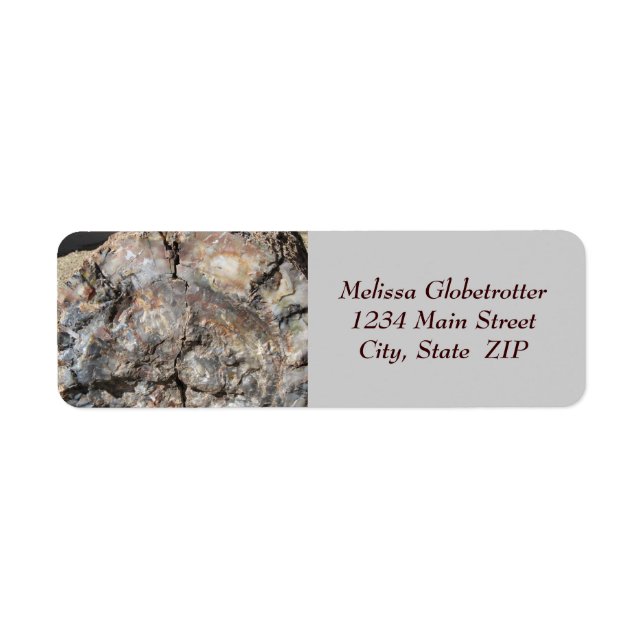 Address Labels--Petrified Wood, Front Return Address Label (Front)