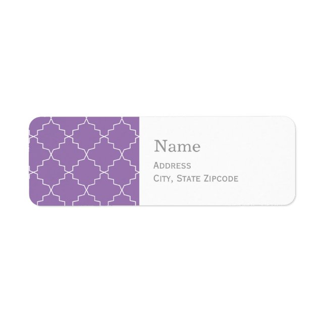 Address Labels  |  Purple (Front)