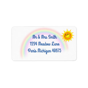 Address Labels/Rainbow and Sun Label