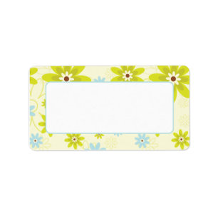 Address Labels Retro Funky Floral