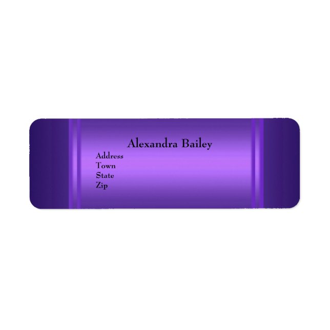 Address Labels Return Purple (Front)