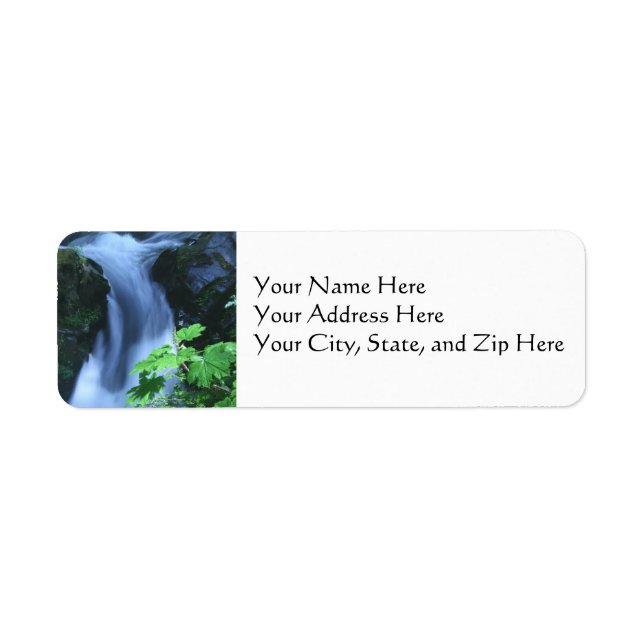 Address Labels:  Sol Duc Falls Return Address Label (Front)