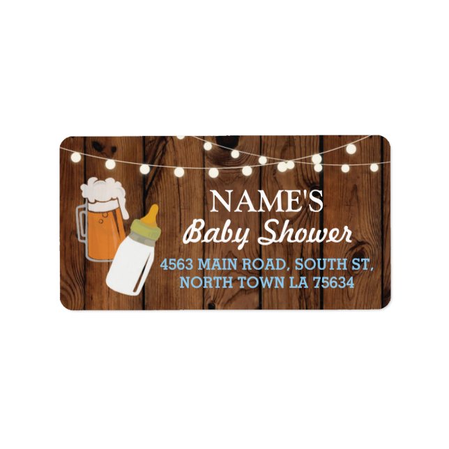 Address Labels Stickers Beer Brewing Bottle Boy (Front)
