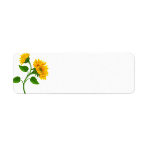 Address Labels-Sunflowers Return Address Label
