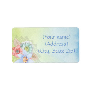 Address Labels/Watercolor and Flowers Label