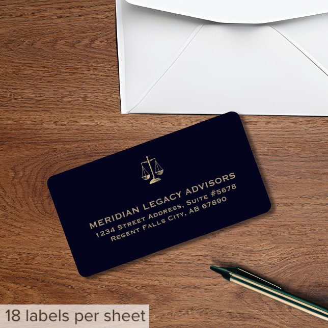 Address Labels with Justice Scale Logo (Creator Uploaded)