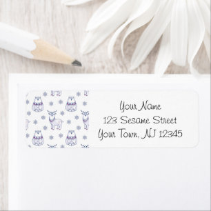 Address Labels with Polar Bears & Reindeers