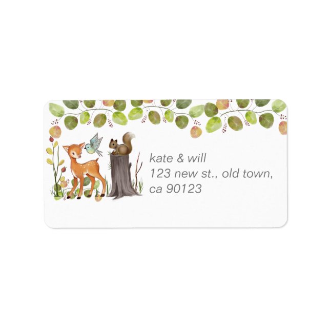 Address Labels Woodland Animals (Front)