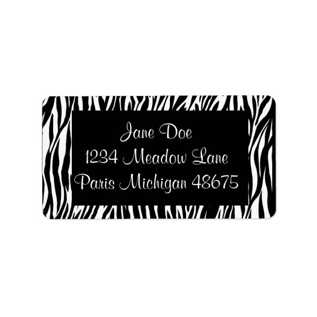 Address Labels/Zebra Stripes Label (Front)