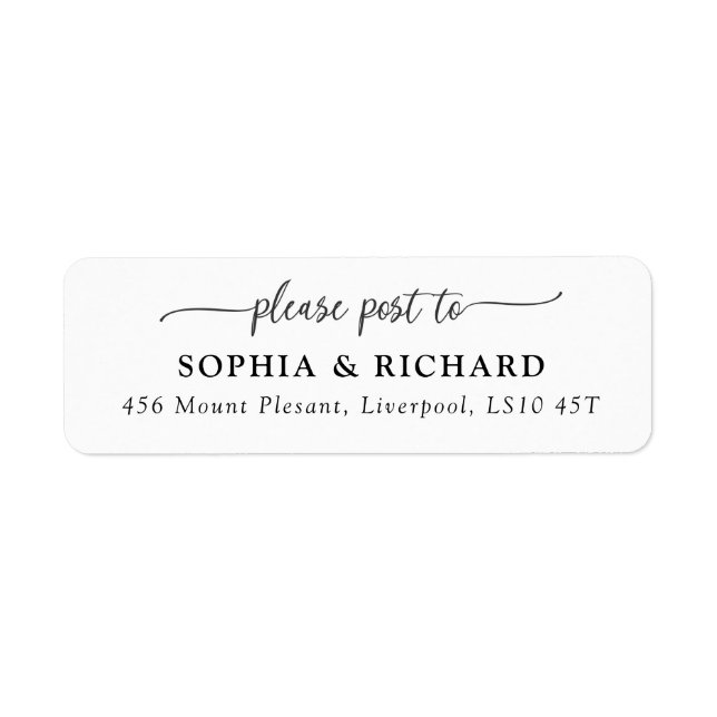 Address Lables Template 9A Return Address Label (Front)