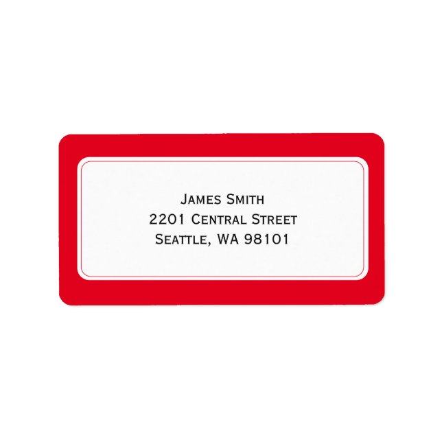 Address Mailing Labels (Front)