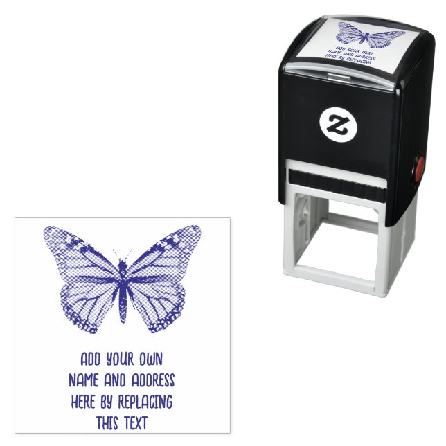 Address Monarch Butterfly Self-inking Stamp (In Situ)