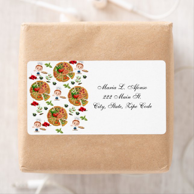 Address Return Labels Pizza Pie Olives (Insitu)