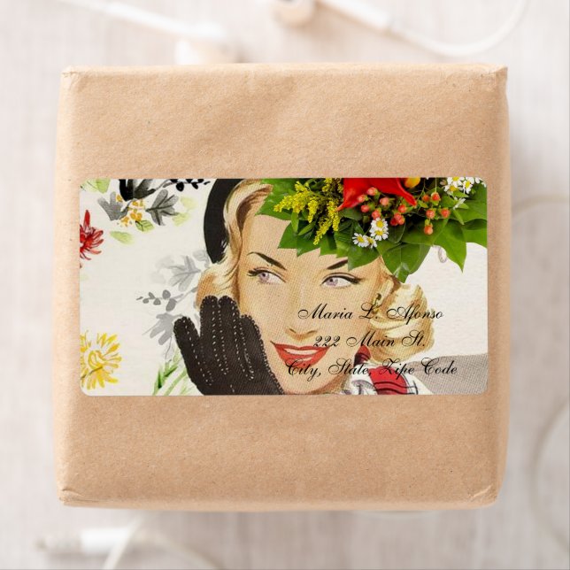 Address Return Labels Woman Floral (Insitu)