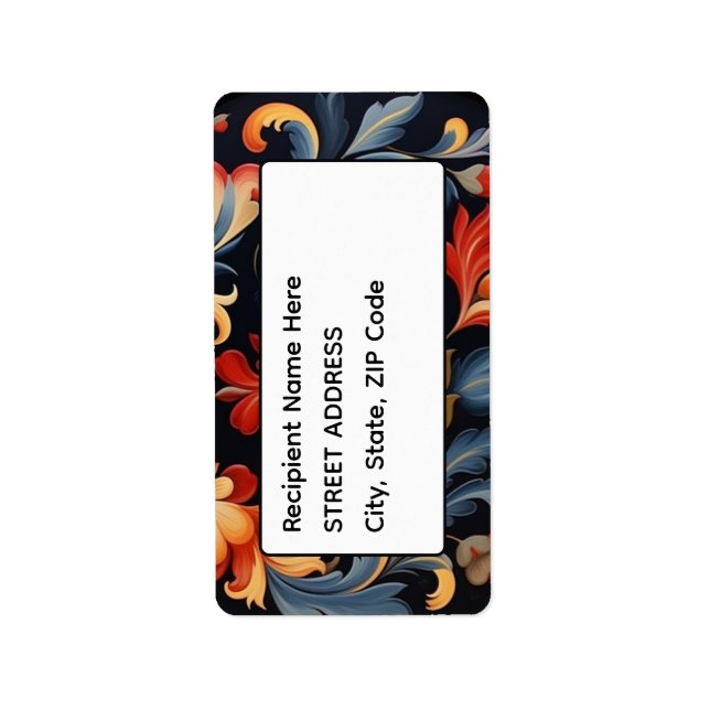 Address Rosepaint Rosemaling 1 of 6 Label (Front)