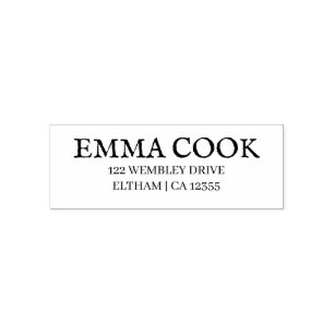 Address Rubber Stamp   Script Self Addressed Stamp