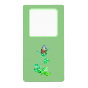 Address shipping labels flower style design