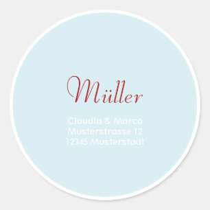 address sticker for the wedding paper