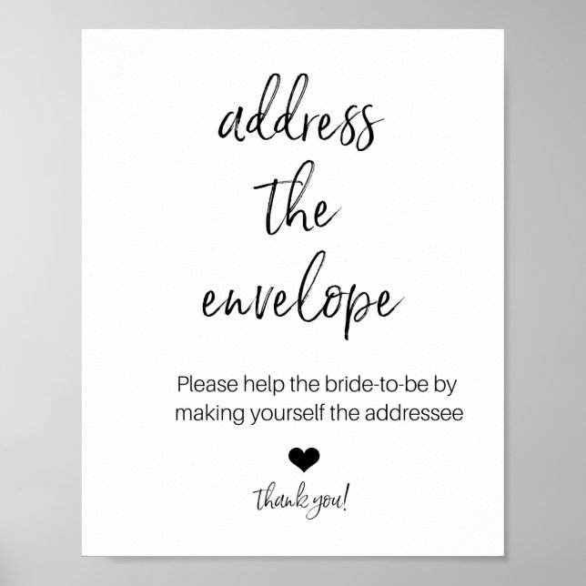 ADDRESS THE ENVELOPE FOR SHOWER poster (Front)