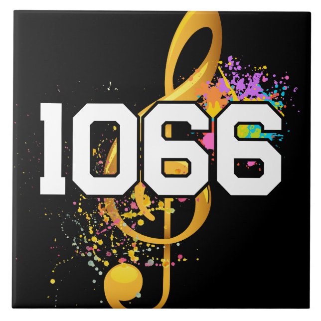 Address Tile Musical Family Editable Numbers (Front)