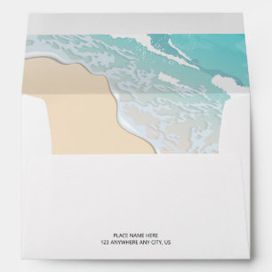 Addressed Mailing Envelope Coastal Beach Wedding