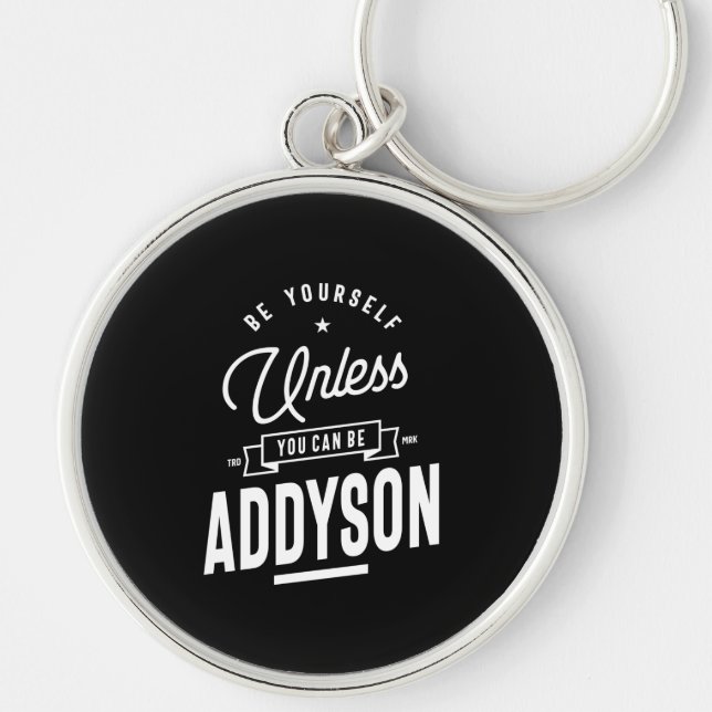 Addyson Personalised Name Birthday Key Ring (Front)