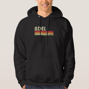 Adel Ia Iowa Funny City Home Roots Retro 70s 80s Hoodie