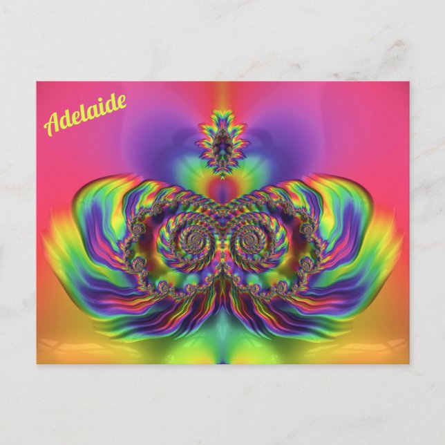 ADELAIDE ~ 3D Design Pattern ~ Multi Colours  Postcard (Front)