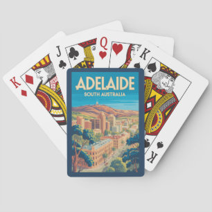 Adelaide Australia Illustration Travel Art Vintage Playing Cards
