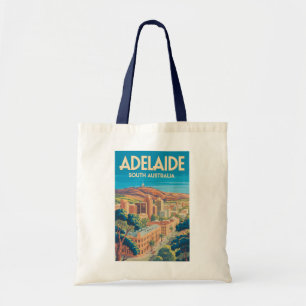 Adelaide Australia Illustration Travel Art Vintage Tote Bag