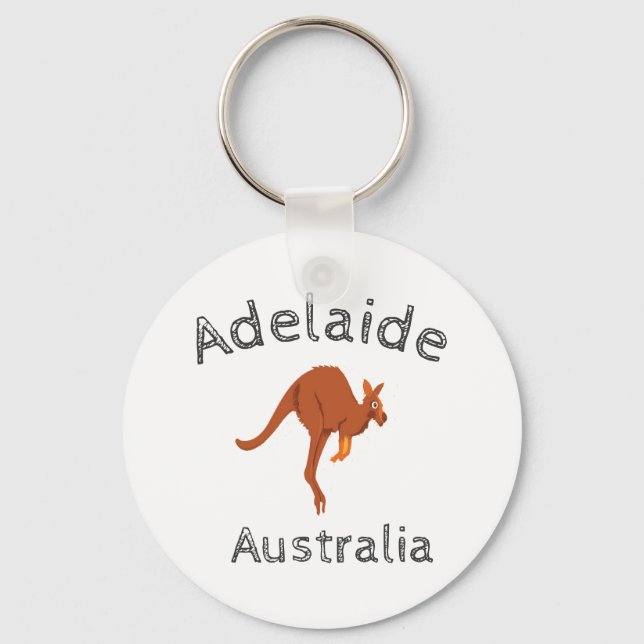 Adelaide Australia Kangaroo Key Ring (Front)