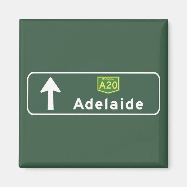 Adelaide, Australia Road Sign Magnet (Front)