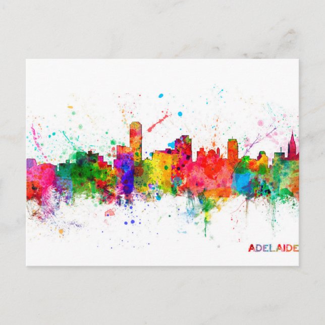 Adelaide Australia Skyline Postcard (Front)