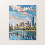 Adelaide Australia Travel Art Vintage Jigsaw Puzzle<br><div class="desc">Adelaide retro vector travel design. Adelaide is the gateway to world-famous places such as Kangaroo Island and the best wine regions in Australia including the Barossa Valley,  McLaren Vale and the Clare Valley.</div>