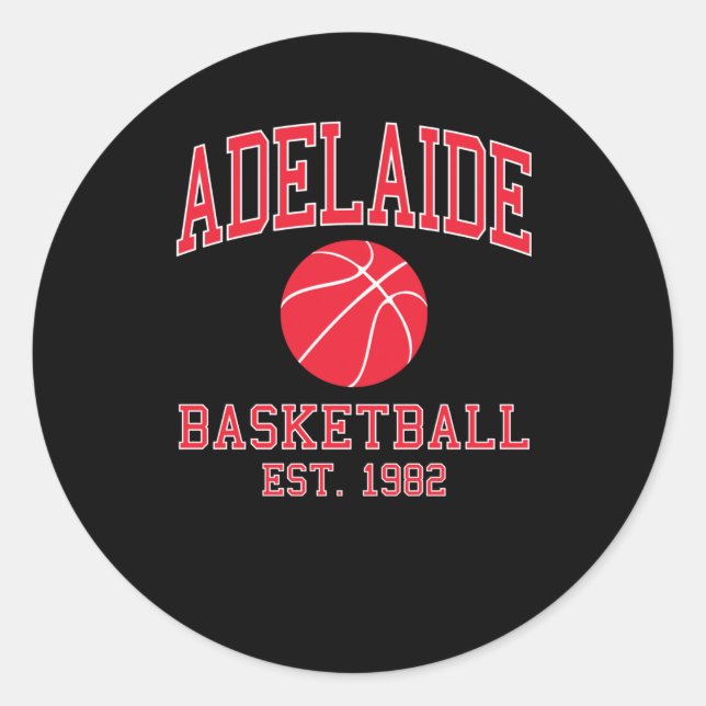 Adelaide Basketball  Classic Round Sticker (Front)