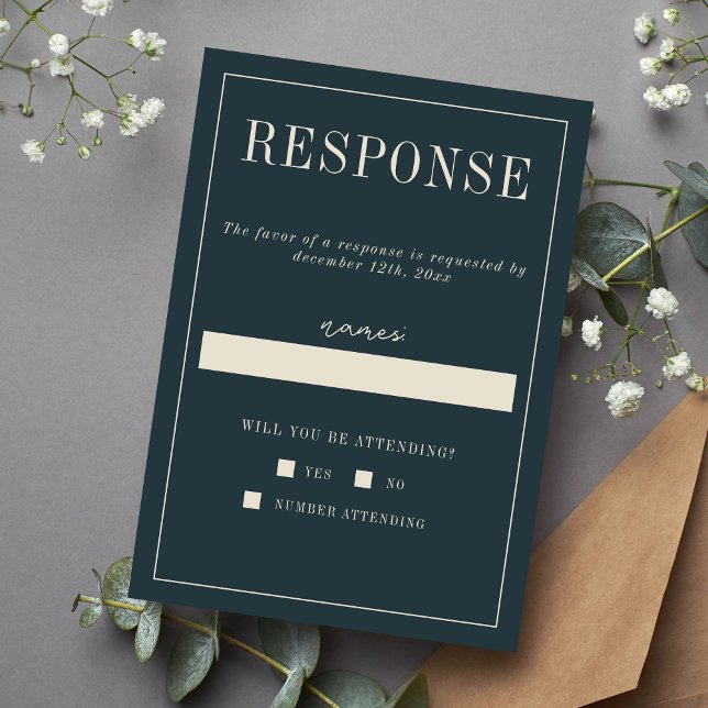 Adelaide | Curated Colours | Wedding RSVP Card (Creator Uploaded)