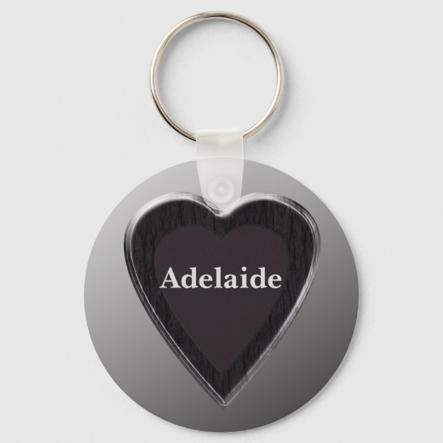 Adelaide Heart Keychain by 369MyName (Front)