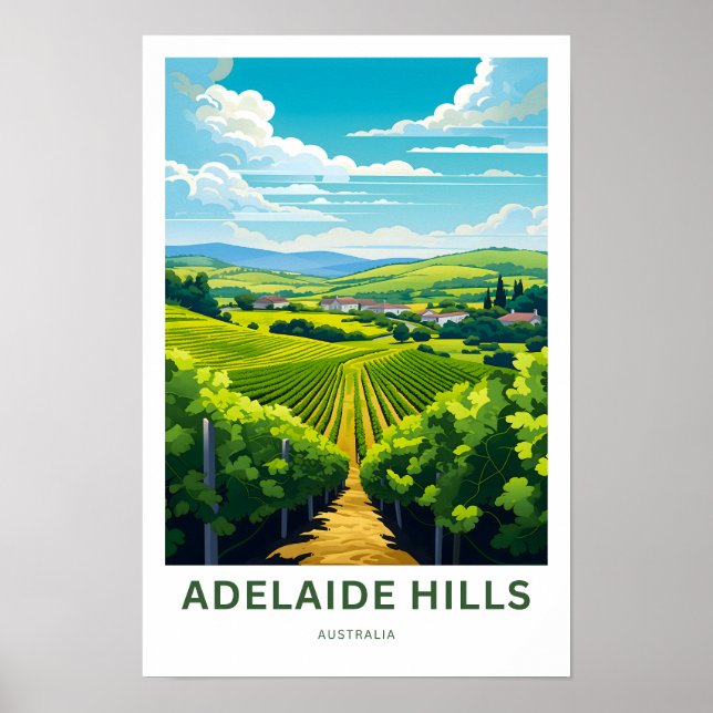 Adelaide Hills Australia Travel Print (Front)