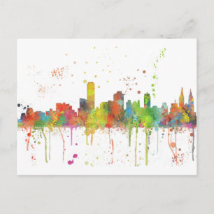 ADELAIDE, SOUTH AUSTRALIA SKYLINE POSTCARD