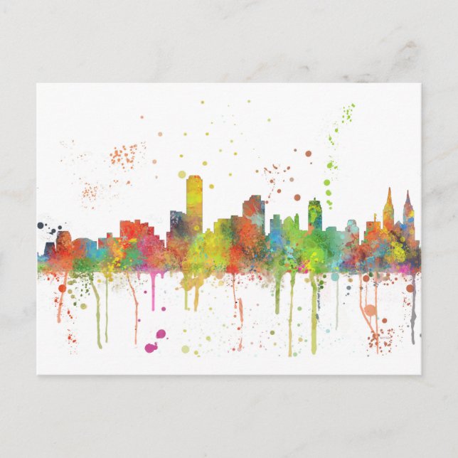 ADELAIDE, SOUTH AUSTRALIA SKYLINE POSTCARD (Front)