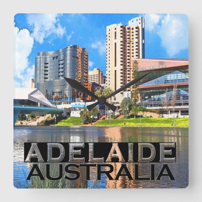 Adelaide Square Wall Clock (Front)