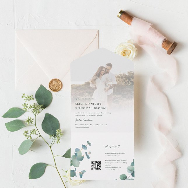 Adelaide Wedding Invitation With QR Code RSVP (Creator Uploaded)
