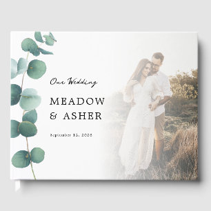 Adelaide Wedding Watercolor Eucalyptus and Photo Guest Book
