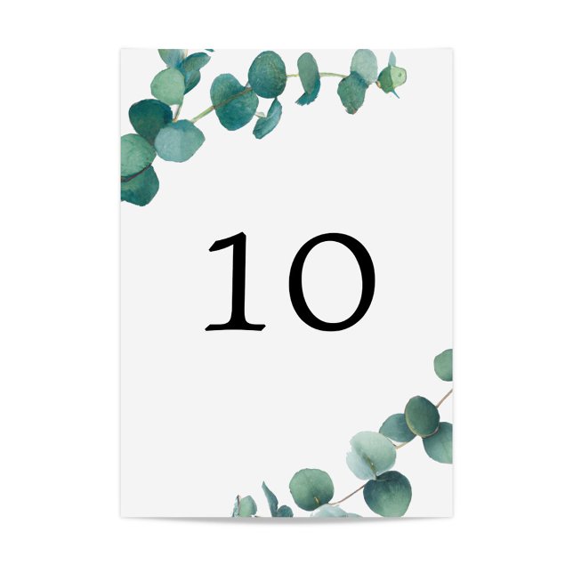 Adelaide Wedding Watercolor Eucalyptus Table Number (Creator Uploaded)