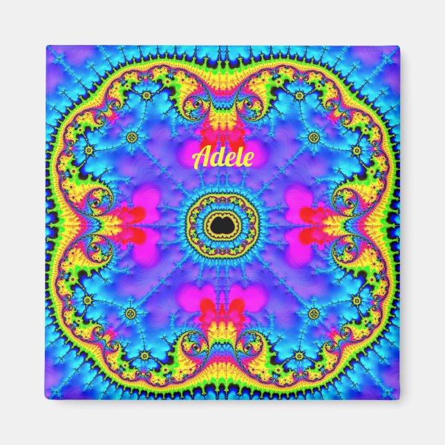 ADELE ~ 3D Fractal Design Fluoro Shades Magnet (Front)