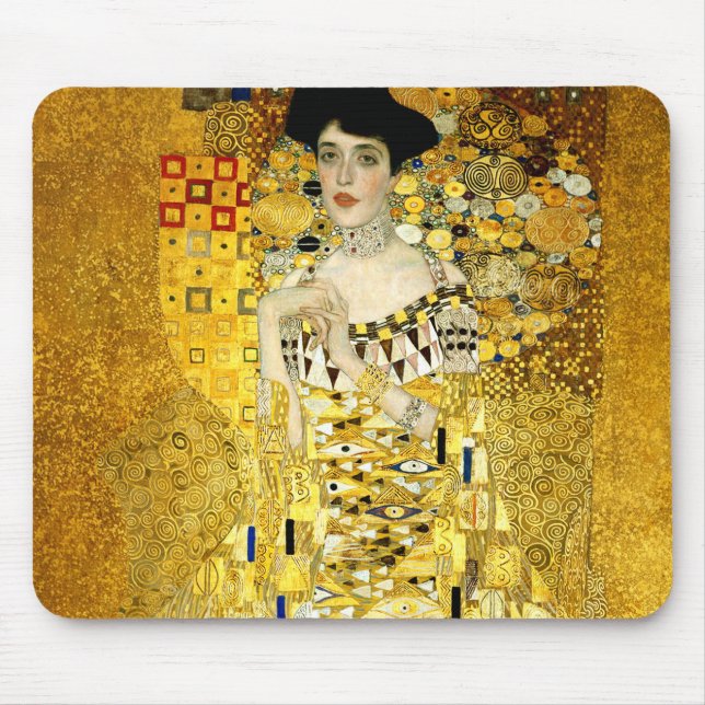 Adele Bloch-Bauer I by Gustav Klimt Art Nouveau Mouse Pad (Front)