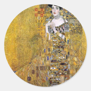 Adele Bloch-Bauer's Portrait by Gustav Klimt Classic Round Sticker