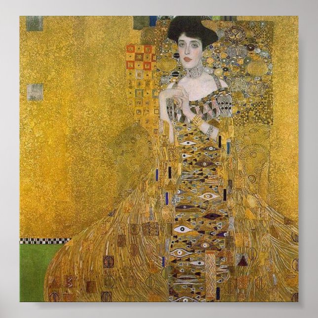 Adele Bloch-Bauer's Portrait by Gustav Klimt Poster (Front)
