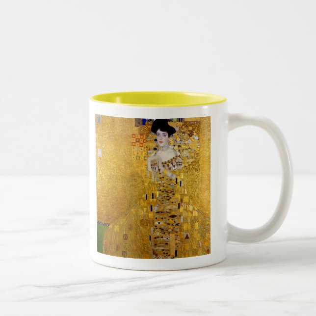 "Adele Bloch-Bauer's Portrait" , Gustav Klimt Two-Tone Coffee Mug (Right)
